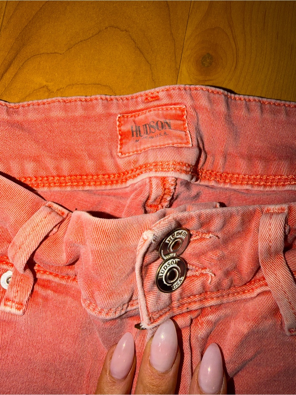 Hudson Jeans Coral Pink Skinny Jeans - Picture 2 of 4